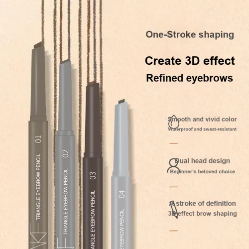 AKF Skillful 3D-эффект Треугольник Ожерелье для бровей Комплект из 3 шт Водостойкий и Устойчивый к поту