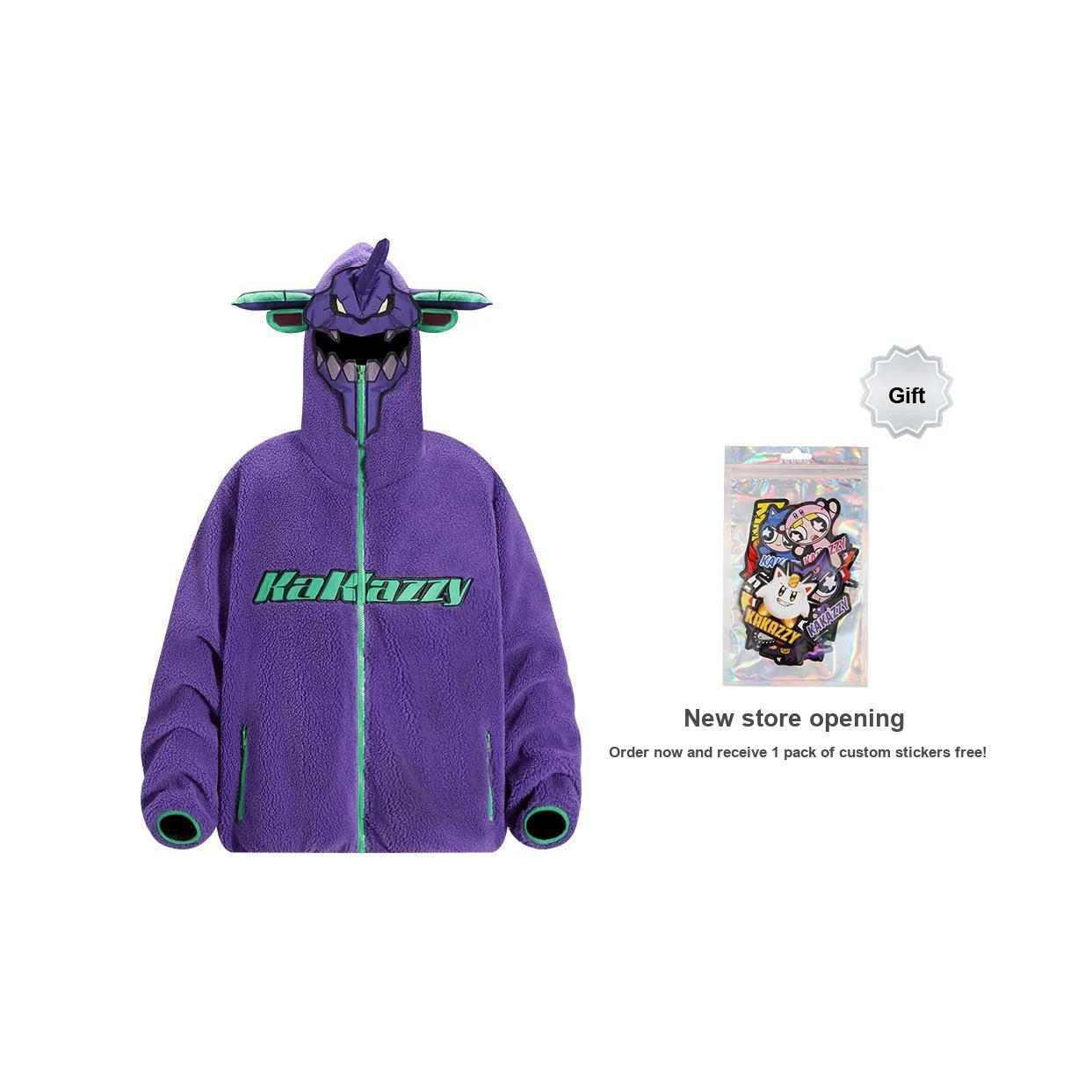 KAKAZZY Хлопковый пуховик унисекс фиолетовый