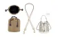 Coach Khaki Nylon Liner+Beige 1.1 Wide Litchi Grain Gold Buckle 65cm