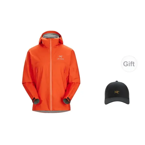 Arcteryx Beta Series Windbreaker Jackets Men Pinot Orange With Free Hat