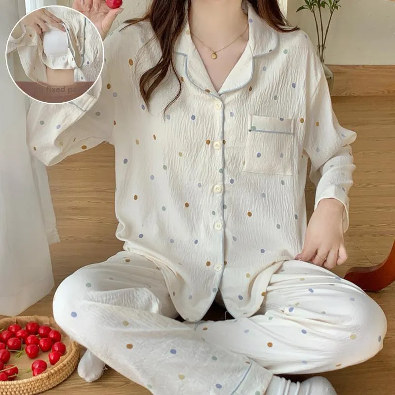 Qiao Ni Tong Pajama Set Women's Image Color-2