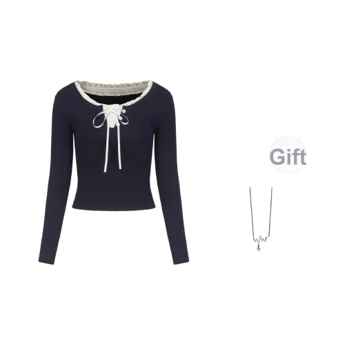 SONDR Темно-синий Синий с ожерельем Женские T-рубашки