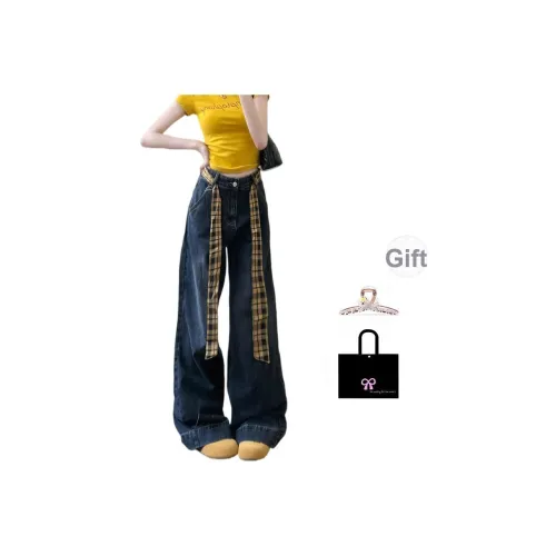 Aimilian Blue Gray Women's Jeans Aimilian Синий Серый Женские Джинсы