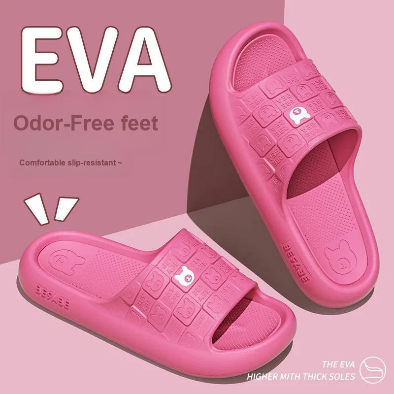 Foot Recreation Summer Indoor Bathing Slip Resistant Squashy And Bouncy Feeling Platform Home Slippers-17
