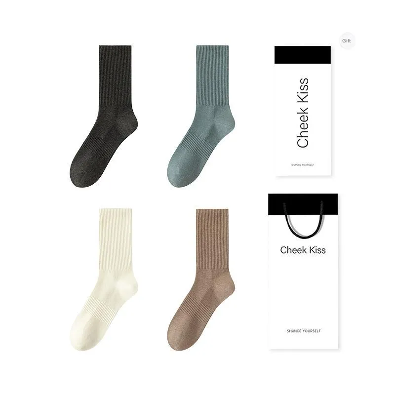 Cheekkiss Mid Calf Socks Men's Gift Box Set Of 4-11