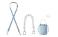 [Clothing Sets]Blue Leather Strap Adjustable 90-120cm+Pearl Decorative Chain