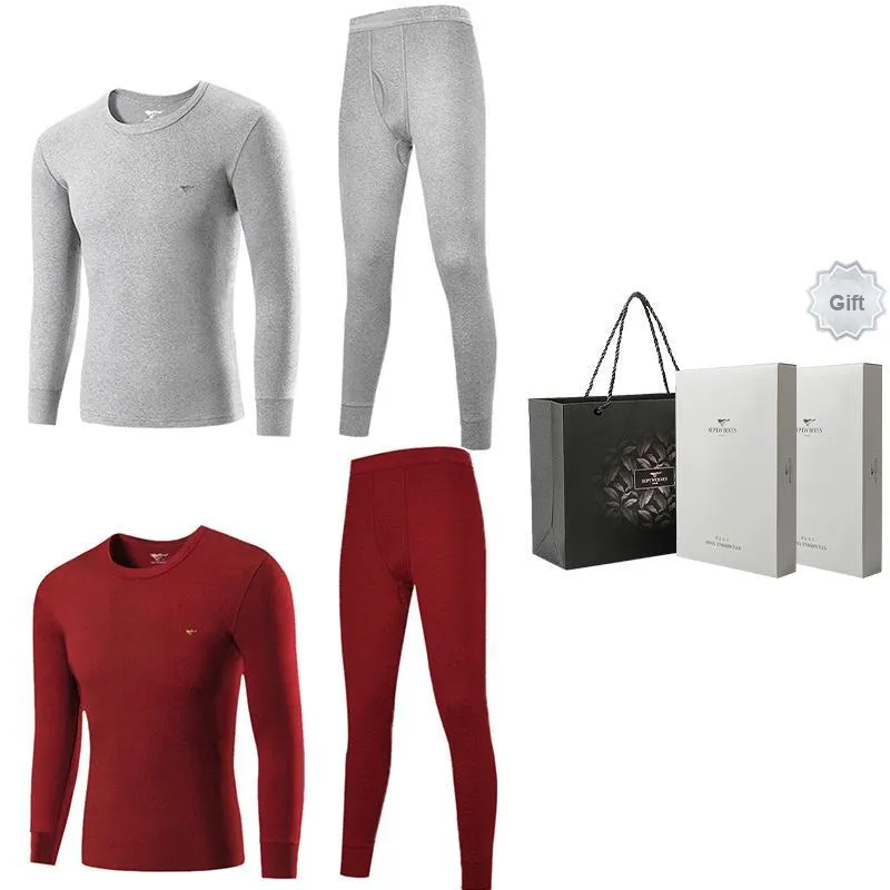 SEPTWOLVES Thermal Set Men's 2 Piece Underwear Gift Box Set-71
