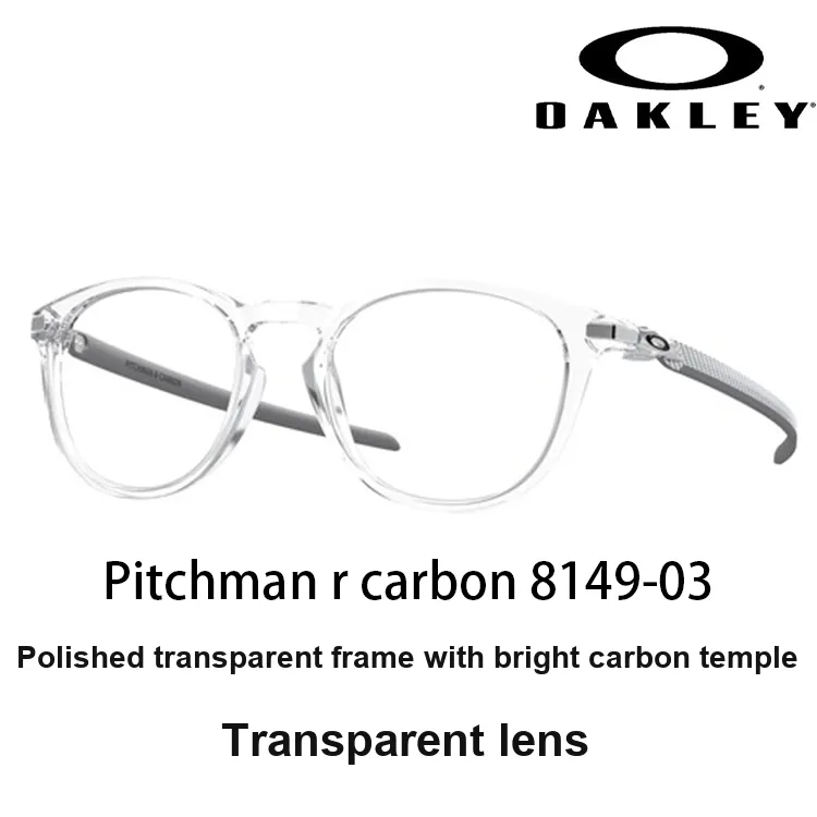 Oakley Acetate Carbon Fiber Oval Eyeglass Frames Unisex-3