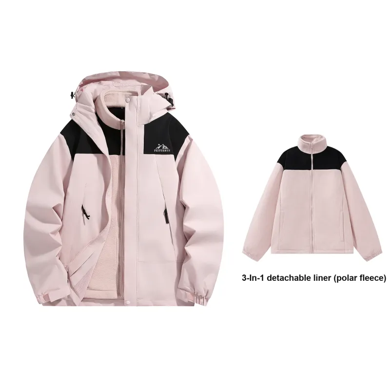 Feiyue Water-Resistant Windproof Warm Water-Repellent Windbreaker Jacket Unisex-7