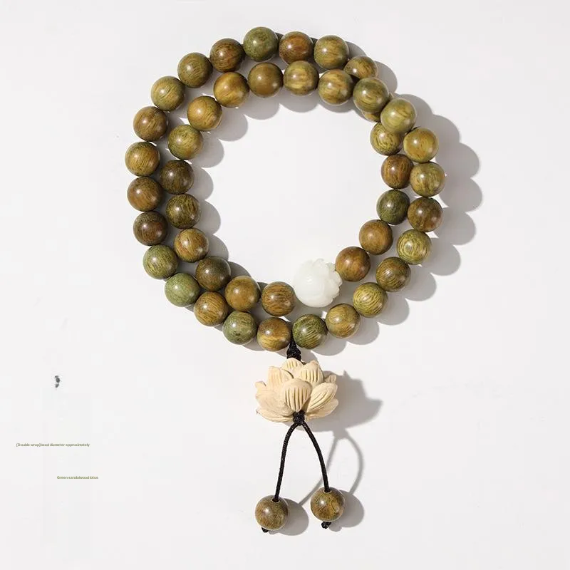 JIUHUASHAN Green Sandalwood Bracelets Unisex-12