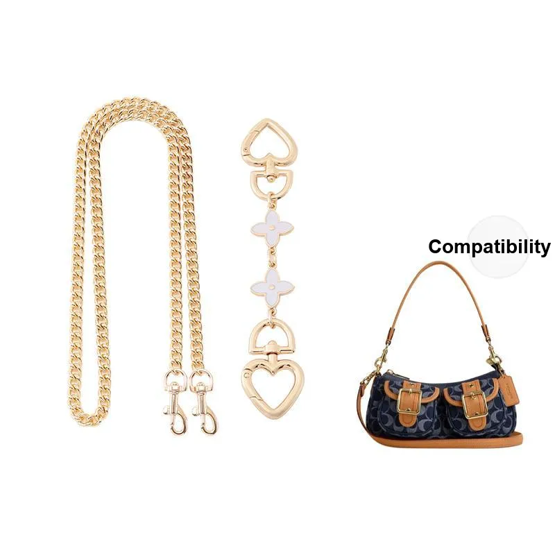 Gloya Metal Bag Strap Women's Gold Tone-0