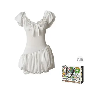 OURUOKE Short Sleeved Dress Women's