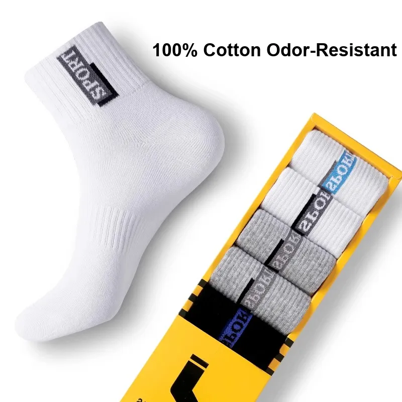 LUOLIAN Mid Calf Socks Men's 5 Pack-22