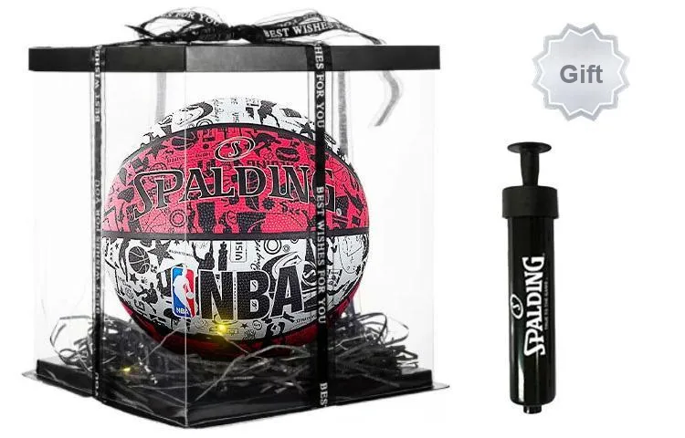 SPALDING Graffiti Rubber Basketball Red Size 7 Training Unisex-6