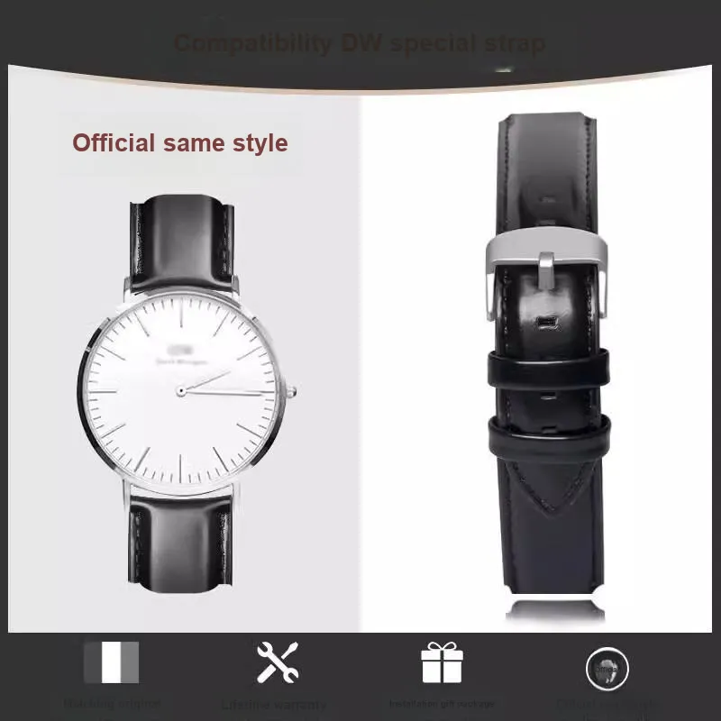 Gangjue Dw Compatibility Watch Band Genuine Leather Material-14