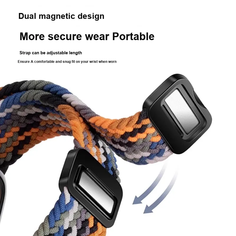 First Guard Compatibility Apple IWatch Series 10/S9/S8/S7/SE Strap Apple Compatibility Watch Band 225mm Nylon Material-2