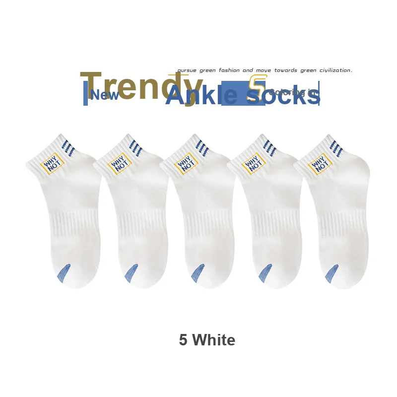 Lan Miao Ankle Socks Men's 5 Pack-12