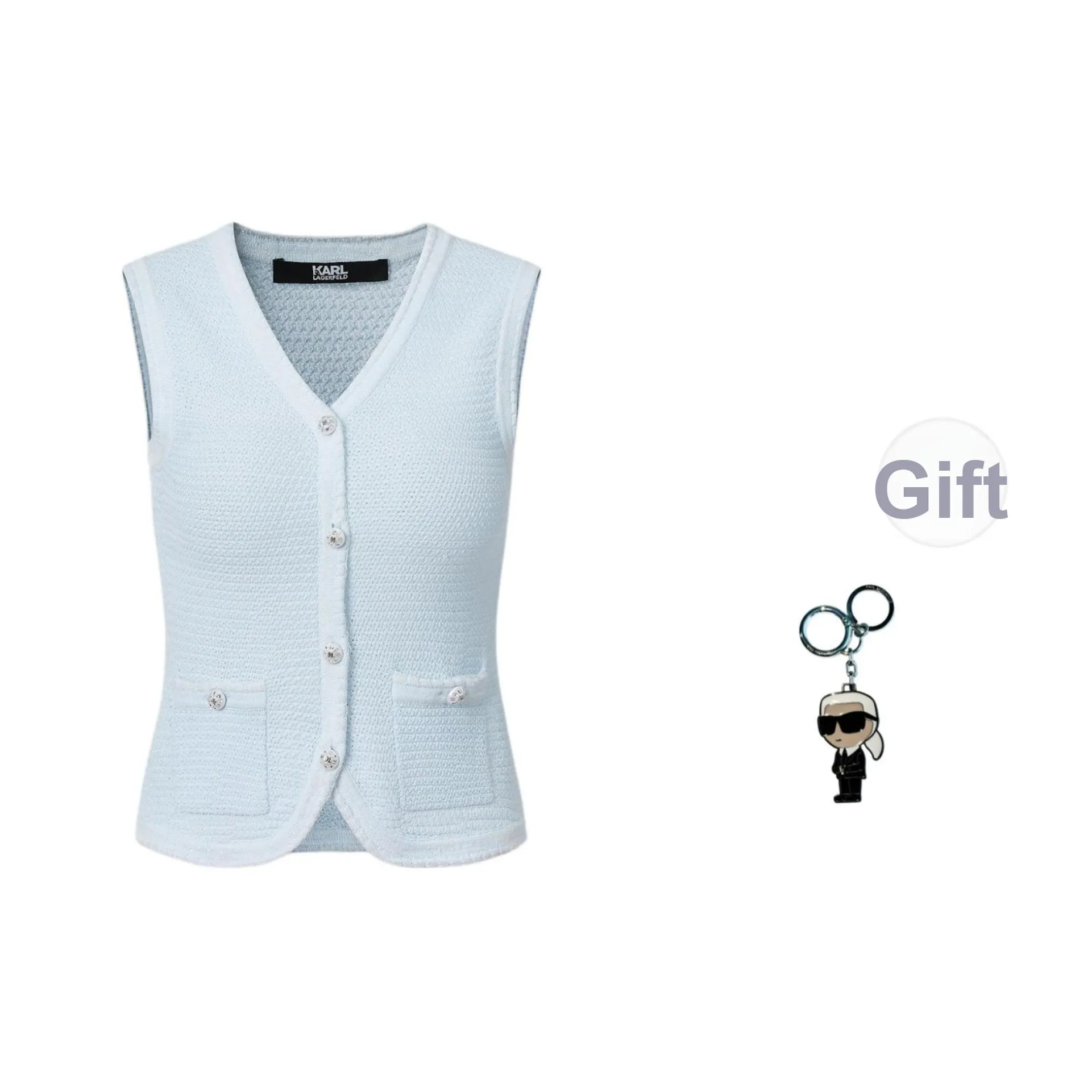 KARL LAGERFELD SS25 Майка Женская Синяя