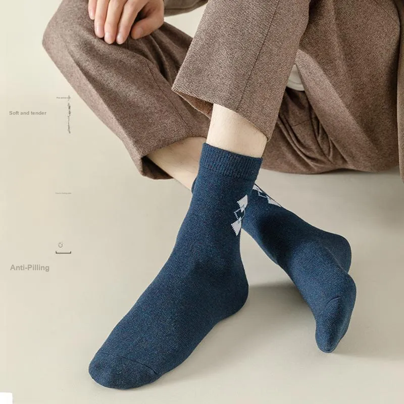 MIIOW Mid Calf Socks Men's Box 5 Pack-4