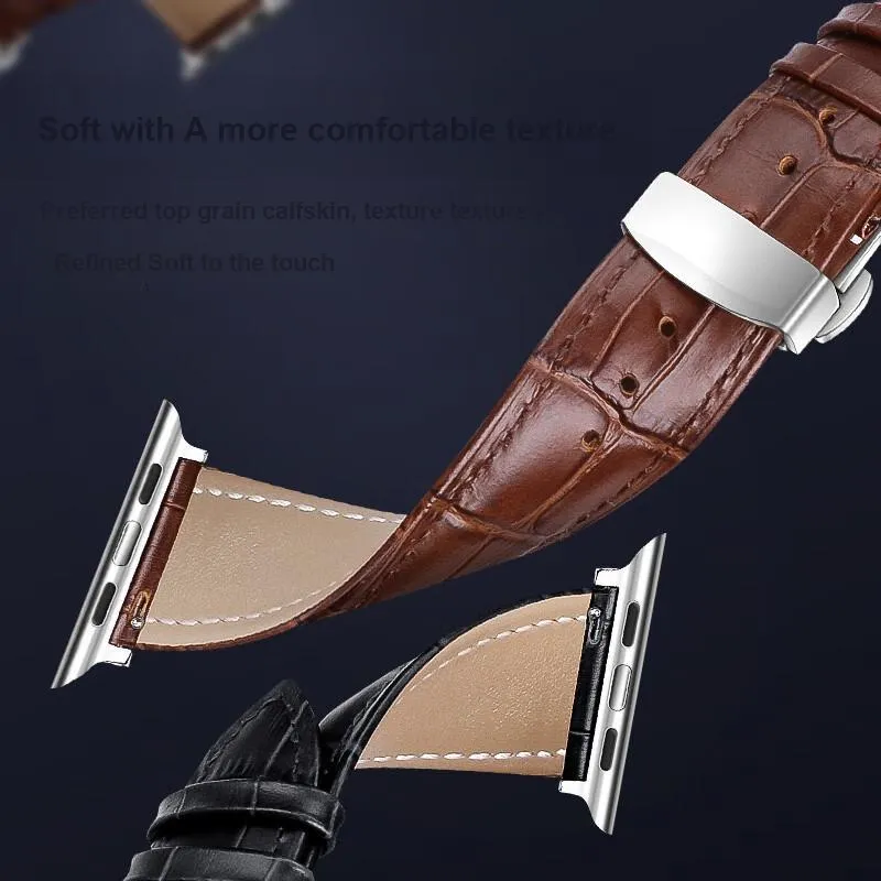 FZRT Apple Compatibility Watch Band Cowhide Leather Material-11