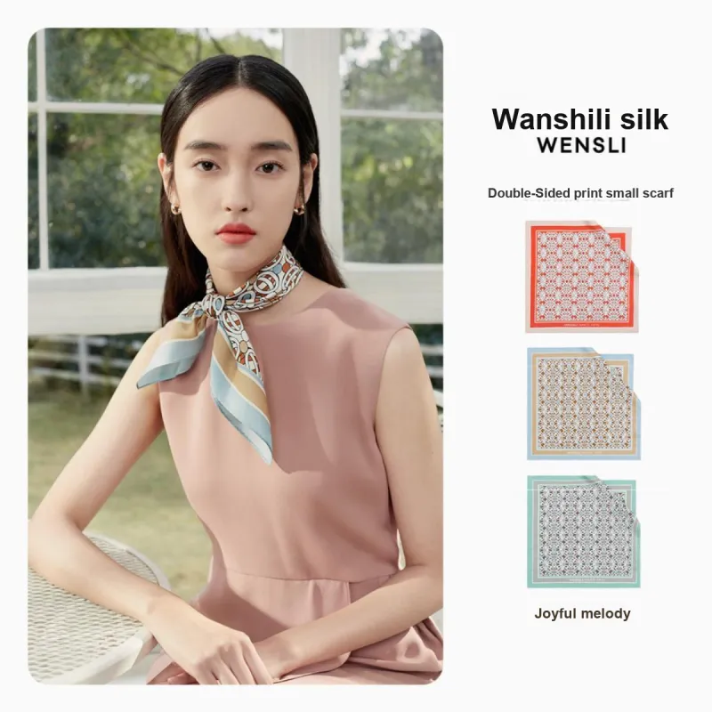 WENSLI Silk Scarves Unisex-2