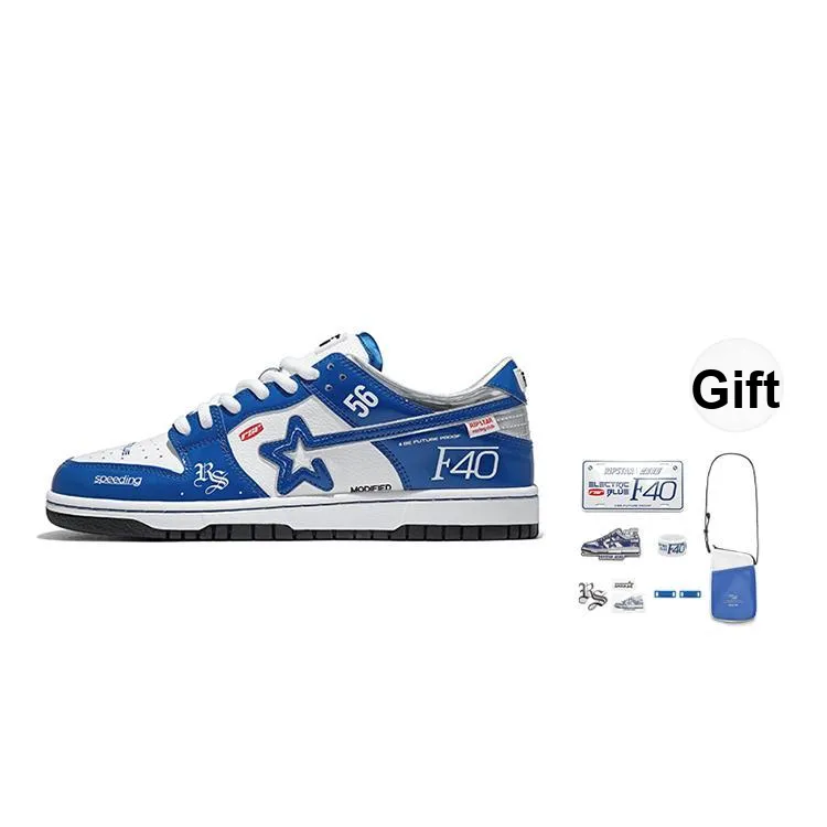 RIPSTAR SKBD SC Coverage Abrasion Resistant Low Top Skateboard Shoes Unisex Electric Blue-0