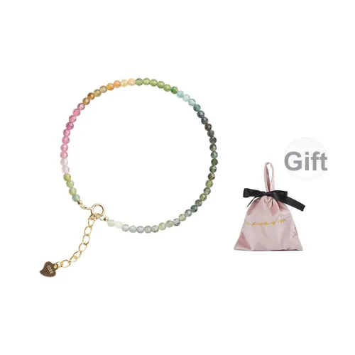 Wakfu Турмалин Золотой Посеребренный Браслет Браслет с бусинами Женские