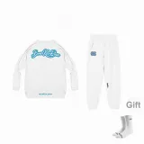 Icebreaker Phantom Basketball Jerseys Long-Sleeved White+North Carolina White Pants+White Signature Socks