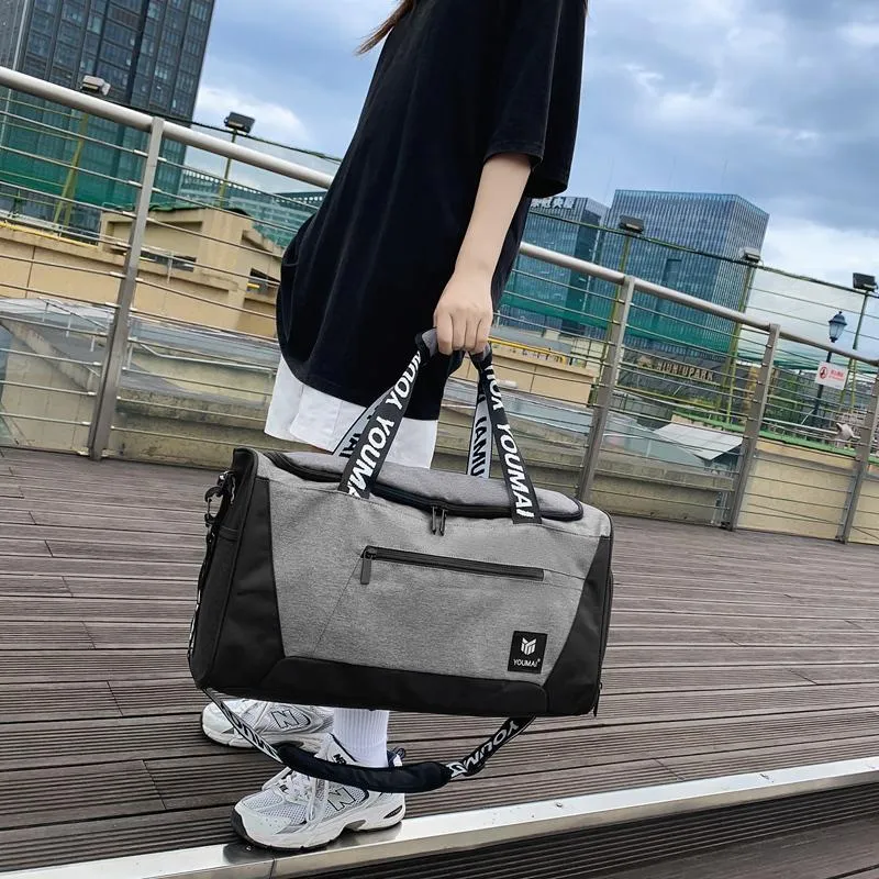 NIGEER Nylon Travel Bag Unisex Black Purple/Green/Brick Red/Gray Blue-11