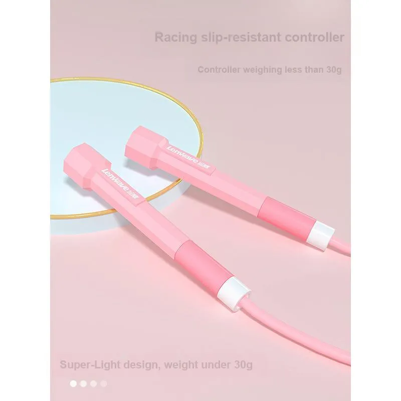 LENWAVE Fitness Training Non Countable Jump Ropes Students Handle Material Plastic, Rope Material Rubber 2.8m-3