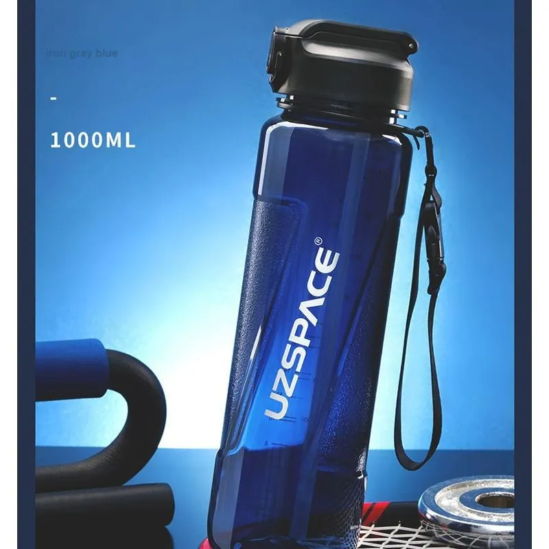 UZSPACE Outdoor Water Equipment Outdoor Water Bottle 850 1000ml Sports Fitness Tritan Material PP-8