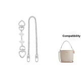 [White Lily Set]Heart Clasp Four-Leaf Clover 15CM+Decorative Chain 45CM[No Color Difference/]