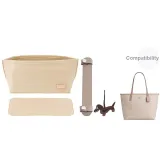 City33[Three-Piece Set Cameo Brown]Open Top Liner+Bottom Pad+Shoulder Pads (Includes Dachshund Charm)