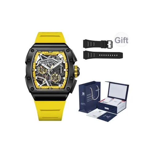 CERIEPON Silver Stone Racing Collection Cut Out Students Men's Механические Механизм Часы Резиновый Ремешок