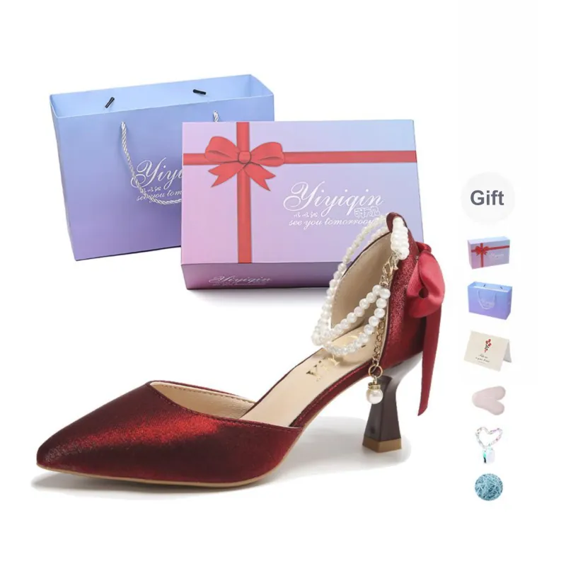 Take The Qin Slim Heel High Heels 6CM Women's-14