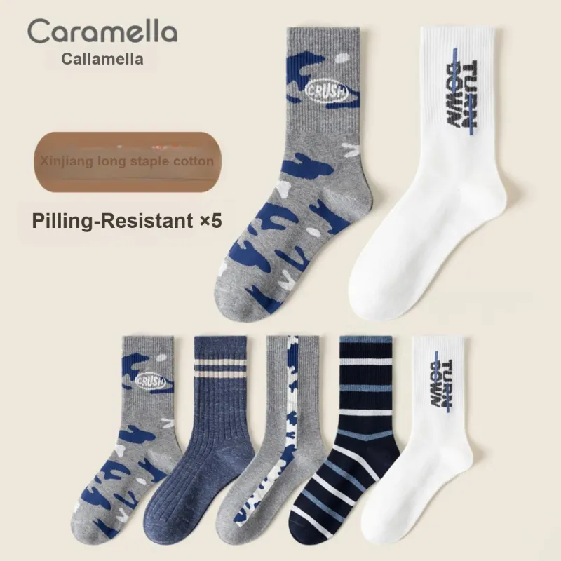 Caramella Mid Calf Socks Men's 5 Pack-22
