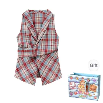 REMOULD Tank Tops Women's Red Plaid Top Shopping Bag