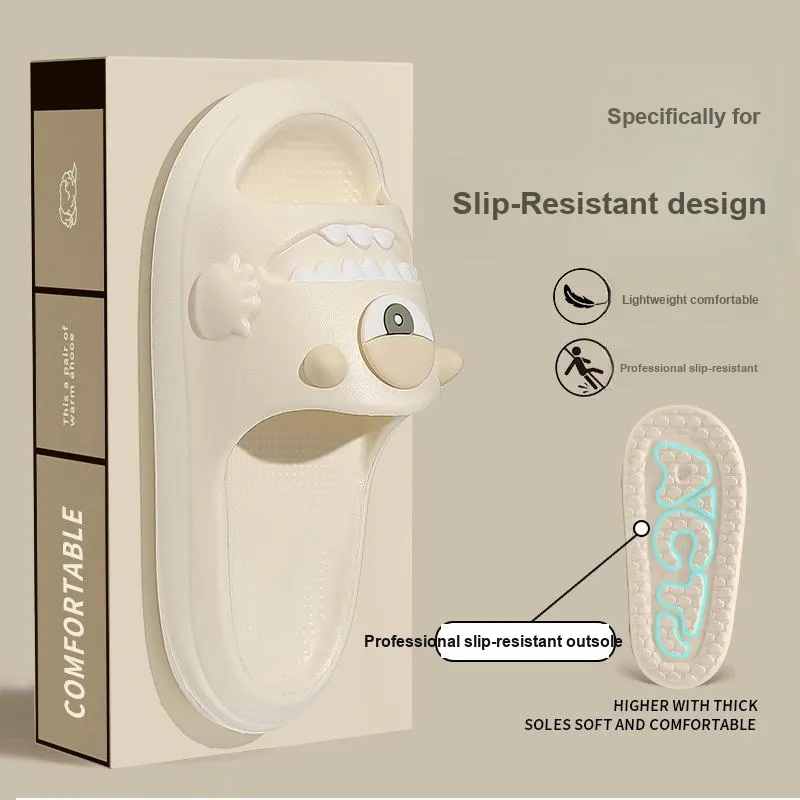Foot Recreation Indoor Slippers With A Squashy And Bouncy Feel, Platform Design, Slip Resistant, Quiet For Bathroom Use-1