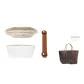 [Two-Piece Set]Large Tote DuPont Paper Liner+Brown Exclusive Shoulder Pads