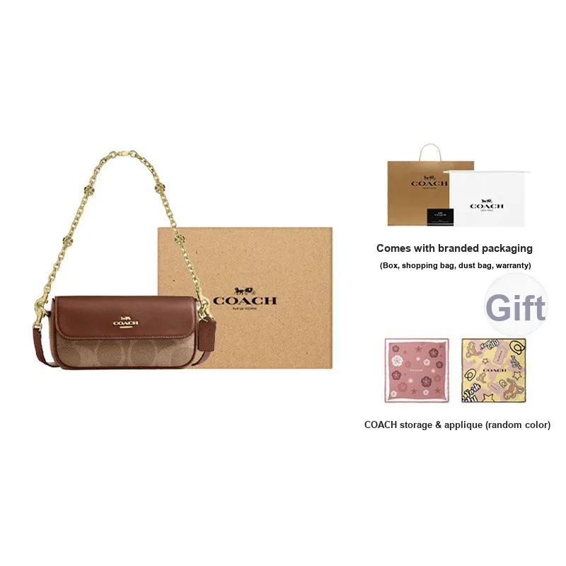 COACH Hailey Leather Shoulder Bag, Crossbody Bag Tubas Women's Brown-14