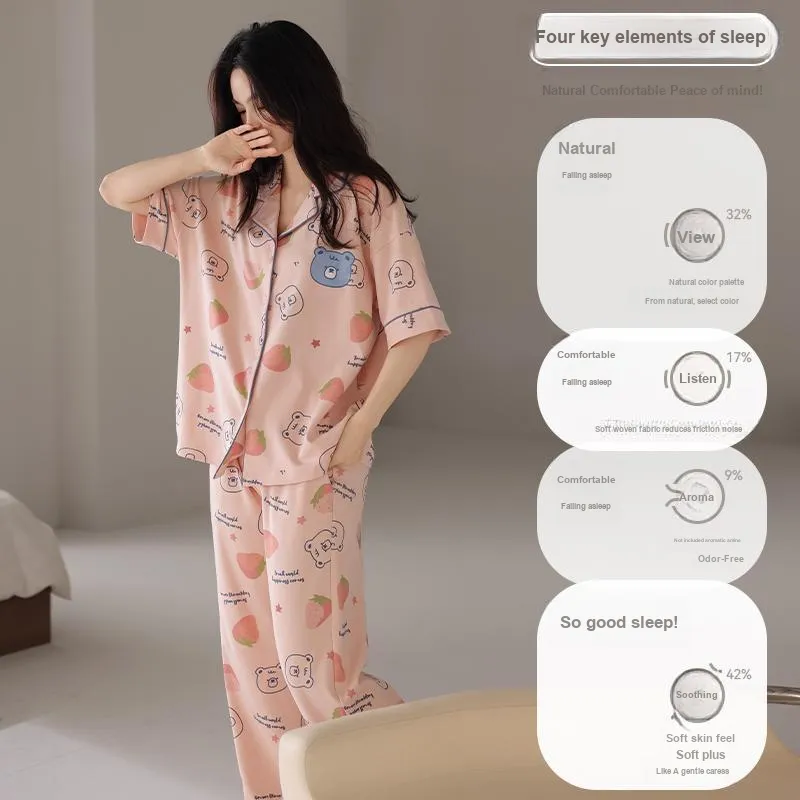 MIIOW Cool One Summer Series Pajama Set Women's Coral-2
