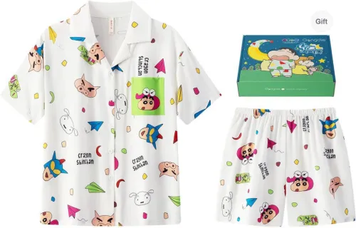 Gongdie x SHINCHAN Pajama Set Unisex White, Gift Box Set
