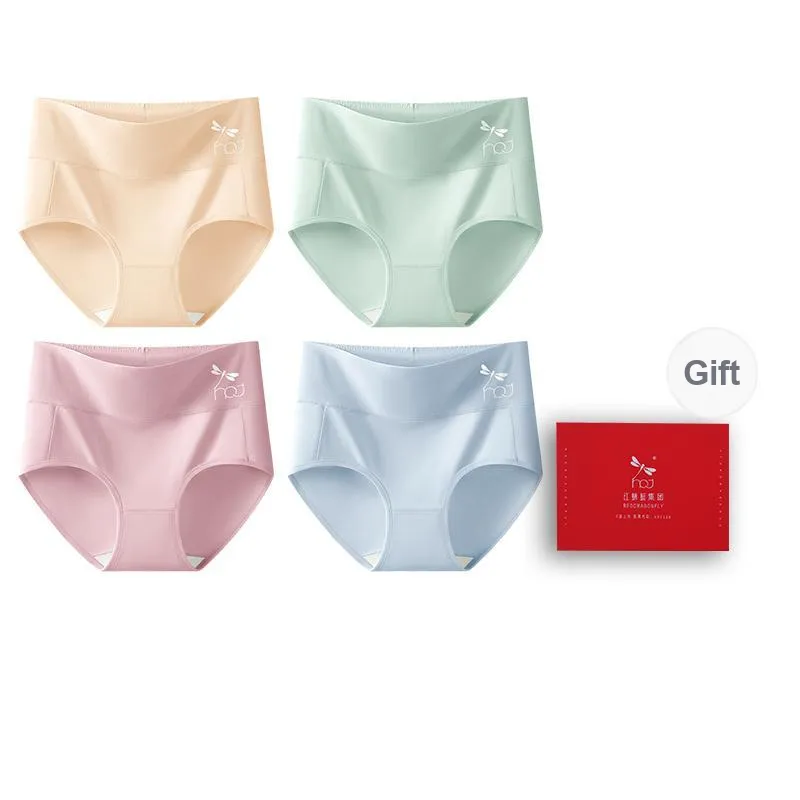 RED DRAGONFLY Cotton Panties Women's 4 Piece Gift Box Sets