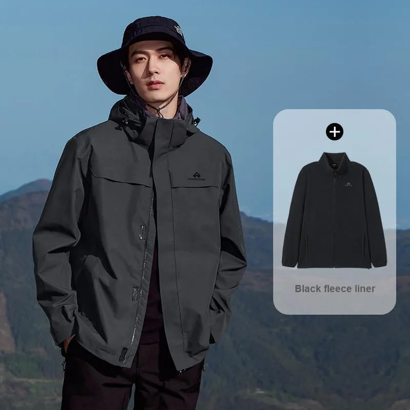 PIONEER CAMP Water-Resistant Windproof Breathable Wear-Resistant Warm Water-Repellent Windbreaker Jacket Unisex-32