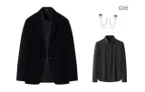 Black (Comes with Brooch+Black Shirt)