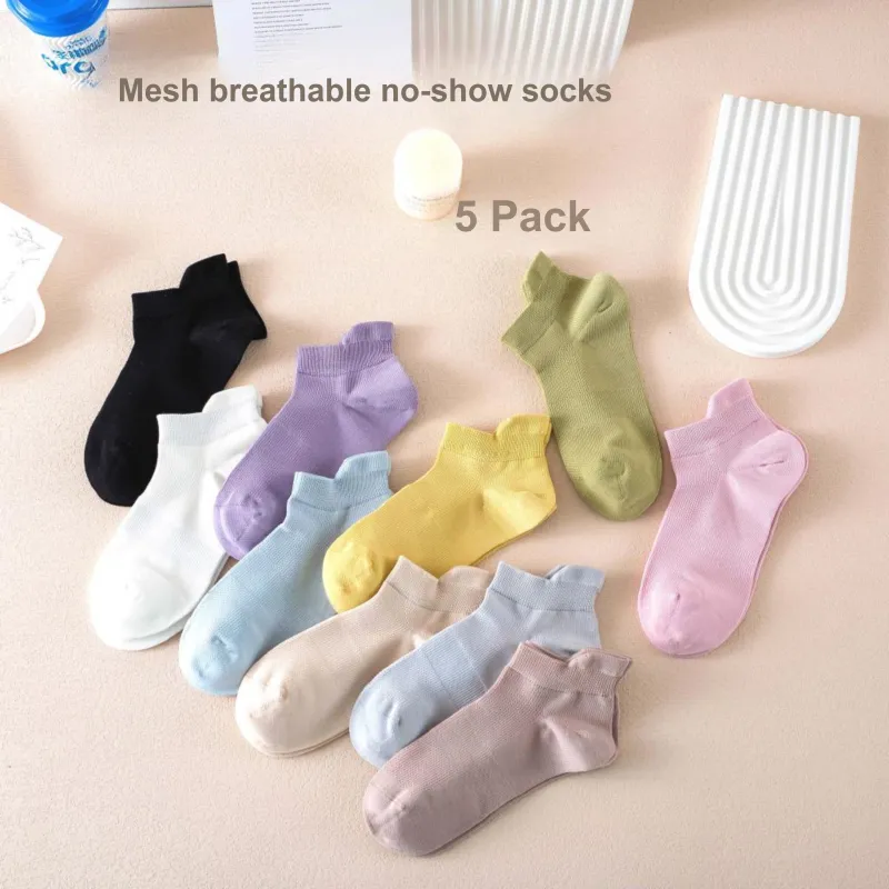 Lan Miao Ankle Socks Women's Shopping Bag 5 Pack-13