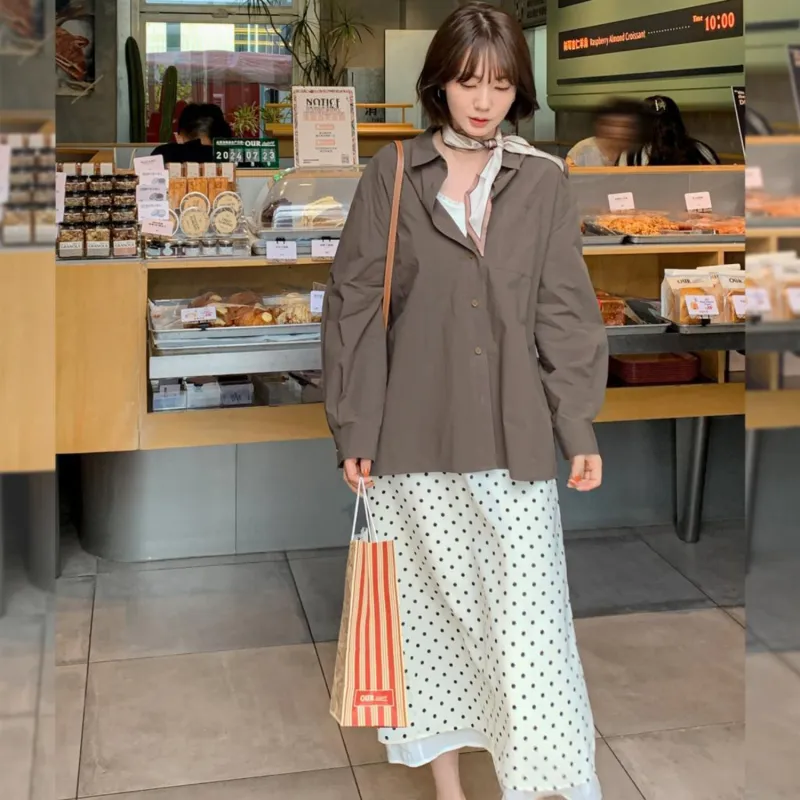 Fstudio Casual Long Skirts Women's-4
