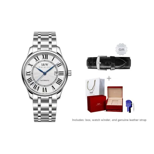 I&W CARNIVAL HWGUOJI Automatic Mechanical Movement Stainless Steel Watchband Chinese Watches Unisex White Dial