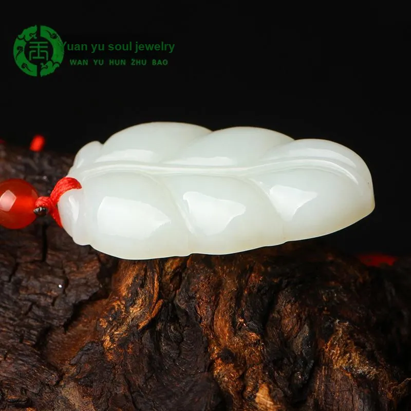 WANYUHUN Hetian Jade Pendants White Jade Unisex-6