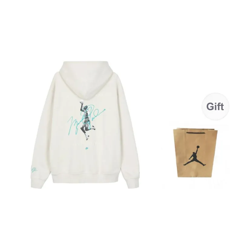 Jordan Sweatshirt Unisex Light White Shopping Bag Included-1